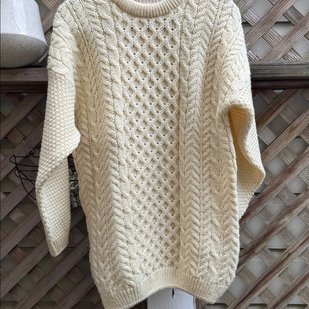 Wool Cable Knit Sweater. Highland Home. Made in Scotland. Medium Unisex. NWT - Picture 13 of 13